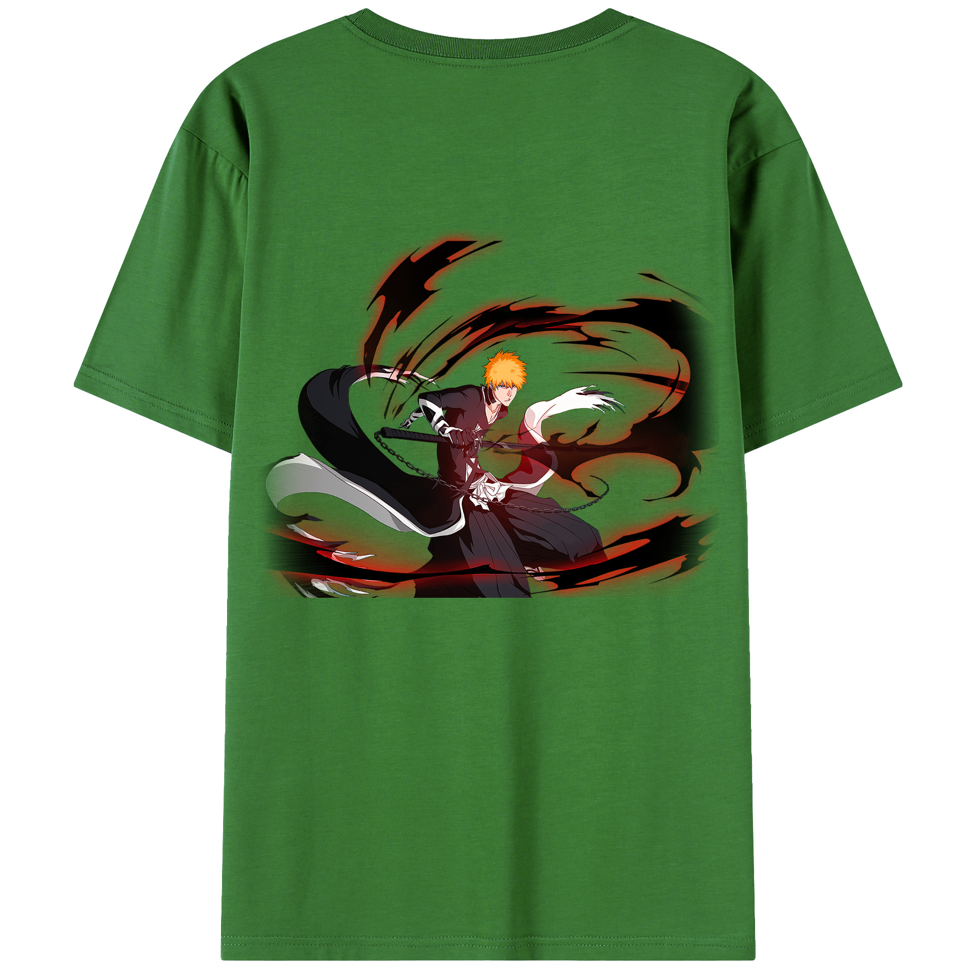 （画像用） ブリーチ 黒崎一護（くろさき いちご）BLEACH Kurosaki Ichigo レディース半袖Tシャツ(バックプリント)
